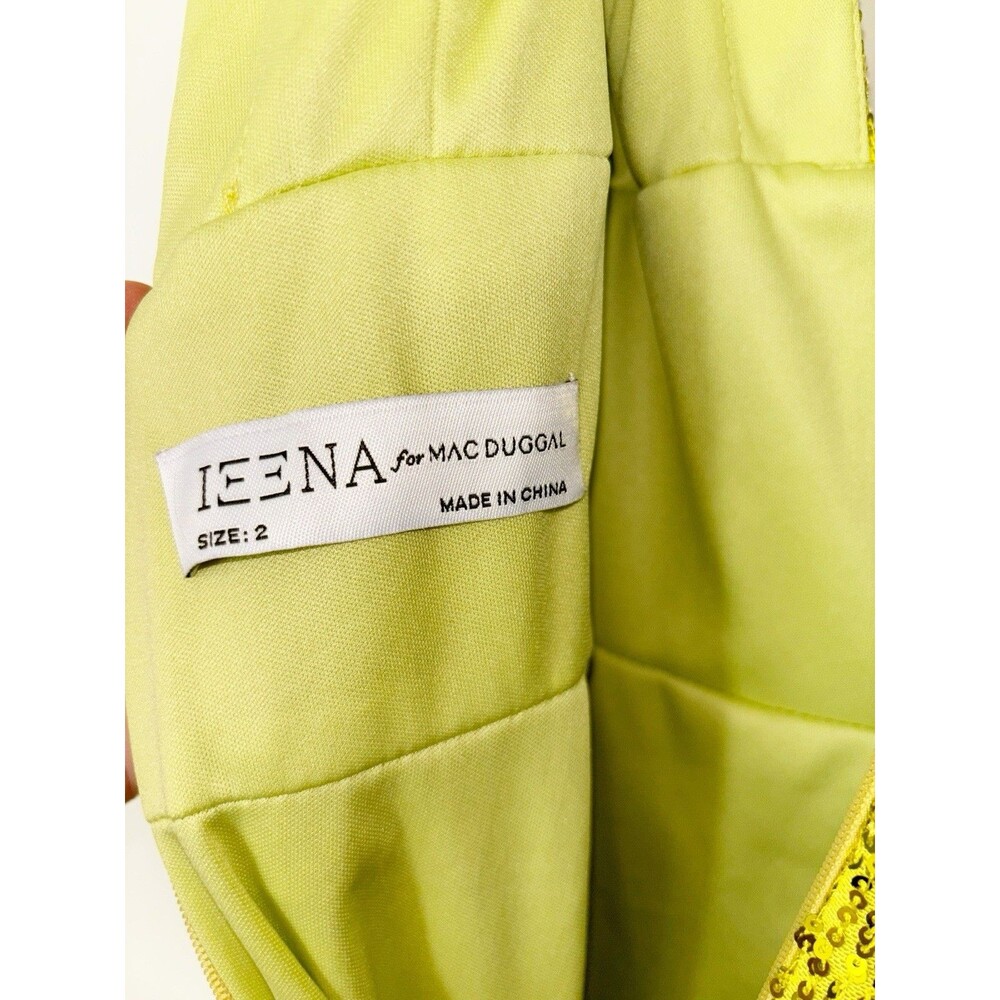 Ieena for Mac Duggal Lime Green Dress Size 2-Sample Dress - Picture 7 of 11